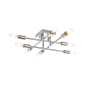 Elegant Lighting Script 8 Light 19" Wide Semi-Flush Ceiling Fixture Chrome