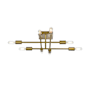 Elegant Lighting Script 8 Light 19" Wide Semi-Flush Ceiling Fixture Satin Gold