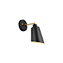 Elegant Lighting Halycon 11" Tall Bathroom Sconce Black / Brass