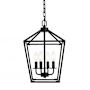 Elegant Lighting Gage 4 Light 12" Wide Pendant Black