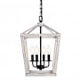 Elegant Lighting Gage 4 Light 12" Wide Pendant Weathered White