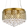 Elegant Lighting Tully 6 Light 16" Wide Crystal Pendant with Clear Crystal Accents Brass