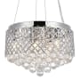 Elegant Lighting Tully 6 Light 16" Wide Crystal Pendant with Clear Crystal Accents Chrome