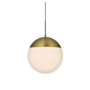Elegant Lighting Eclipse 12" Wide Pendant Satin Gold