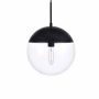 Elegant Lighting Eclipse 12" Wide Pendant Black