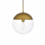 Elegant Lighting Eclipse 12" Wide Pendant Brass