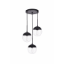 Elegant Lighting Eclipse 3 Light 18" Wide Multi Light Pendant Black
