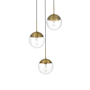 Elegant Lighting Eclipse 3 Light 18" Wide Multi Light Pendant Satin Gold