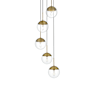 Elegant Lighting Eclipse 5 Light 18" Wide Multi Light Pendant Satin Gold