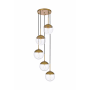 Elegant Lighting Eclipse 5 Light 18" Wide Multi Light Pendant Brass