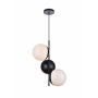 Elegant Lighting Eclipse 3 Light 18" Wide Pendant with Frosted Glass Black