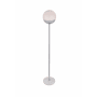 Elegant Lighting Eclipse Single Light 62" Tall Torchiere Floor Lamp with Frosted Glass Chrome