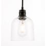 Elegant Lighting Gabe Single Light 6" Wide Mini Pendant Black