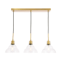Elegant Lighting Clive 3 Light 35" Wide Linear Pendant Brass