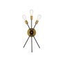 Elegant Lighting Lucca 3 Light 23" Tall Wall Sconce Black / Brass
