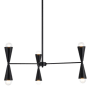 Elegant Lighting Cade 6 Light 34" Wide Chandelier Black