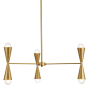 Elegant Lighting Cade 6 Light 34" Wide Chandelier Brass