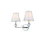 Elegant Lighting Bethany 2 Light 17" Wide Vanity Light Chrome