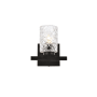 Elegant Lighting Cassie 8" Tall Bathroom Sconce Black / Clear