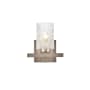 Elegant Lighting Cassie 8" Tall Bathroom Sconce Satin Nickel / Clear