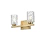 Elegant Lighting Cassie 2 Light 14" Wide Vanity Light Satin Gold