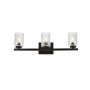 Elegant Lighting Cassie 3 Light 24" Wide Vanity Light Black / Clear