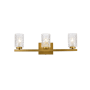 Elegant Lighting Cassie 3 Light 24" Wide Vanity Light Brass / Clear