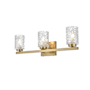 Elegant Lighting Cassie 3 Light 24" Wide Vanity Light Satin Gold