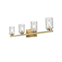 Elegant Lighting Cassie 4 Light 32" Wide Vanity Light Satin Gold
