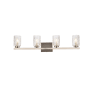 Elegant Lighting Cassie 4 Light 32" Wide Vanity Light Satin Nickel / Clear