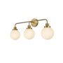 Elegant Lighting Hanson 3 Light 28" Wide Vanity Light Satin Gold