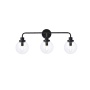 Elegant Lighting Hanson 3 Light 28" Wide Vanity Light Black / Clear