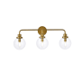 Elegant Lighting Hanson 3 Light 28" Wide Vanity Light Brass / Clear