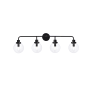 Elegant Lighting Hanson 4 Light 37" Wide Vanity Light Black / Clear