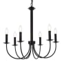 Elegant Lighting Brielle 6 Light 26" Wide Taper Candle Style Chandelier Black
