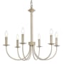 Elegant Lighting Brielle 6 Light 26" Wide Taper Candle Style Chandelier Weathered Dove