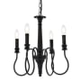 Elegant Lighting Flynx 4 Light 17" Wide Taper Candle Pendant Black