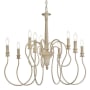 Elegant Lighting Flynx 9 Light 31" Wide Taper Candle Style Chandelier Weathered Dove