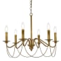 Elegant Lighting Westley 6 Light 24" Wide Taper Candle Style Chandelier Brass