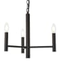 Elegant Lighting Carmella 3 Light 17" Wide Taper Candle Pendant Black