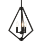 Elegant Lighting Irina 3 Light 14" Wide Taper Candle Pendant Black