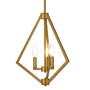 Elegant Lighting Irina 3 Light 14" Wide Taper Candle Pendant Brass