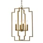 Elegant Lighting Rosenfeld 4 Light 14" Wide Pendant Brass