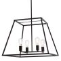 Elegant Lighting Declan 4 Light 24" Wide Lantern Chandelier Black