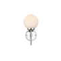 Elegant Lighting Ansley 12" Tall Bathroom Sconce Chrome / Frosted White