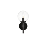 Elegant Lighting Ingrid 12" Tall Bathroom Sconce Black / Clear