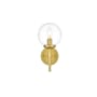 Elegant Lighting Ingrid 12" Tall Bathroom Sconce Brass / Clear