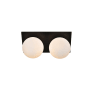 Elegant Lighting Jillian 2 Light 8" Tall Bathroom Sconce Black / Frosted White