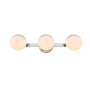 Elegant Lighting Majesty 3 Light 5" Tall Bathroom Sconce Chrome / Frosted White