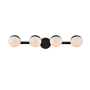 Elegant Lighting Majesty 4 Light 5" Tall Bathroom Sconce Black / Frosted White
